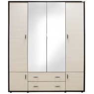Dulap Torino cu oglinzi, 165 x 54 x 202 cm, Wenge / Brad Dulap Torino cu oglinzi, 165 x 54 x 202 cm, Wenge / Brad